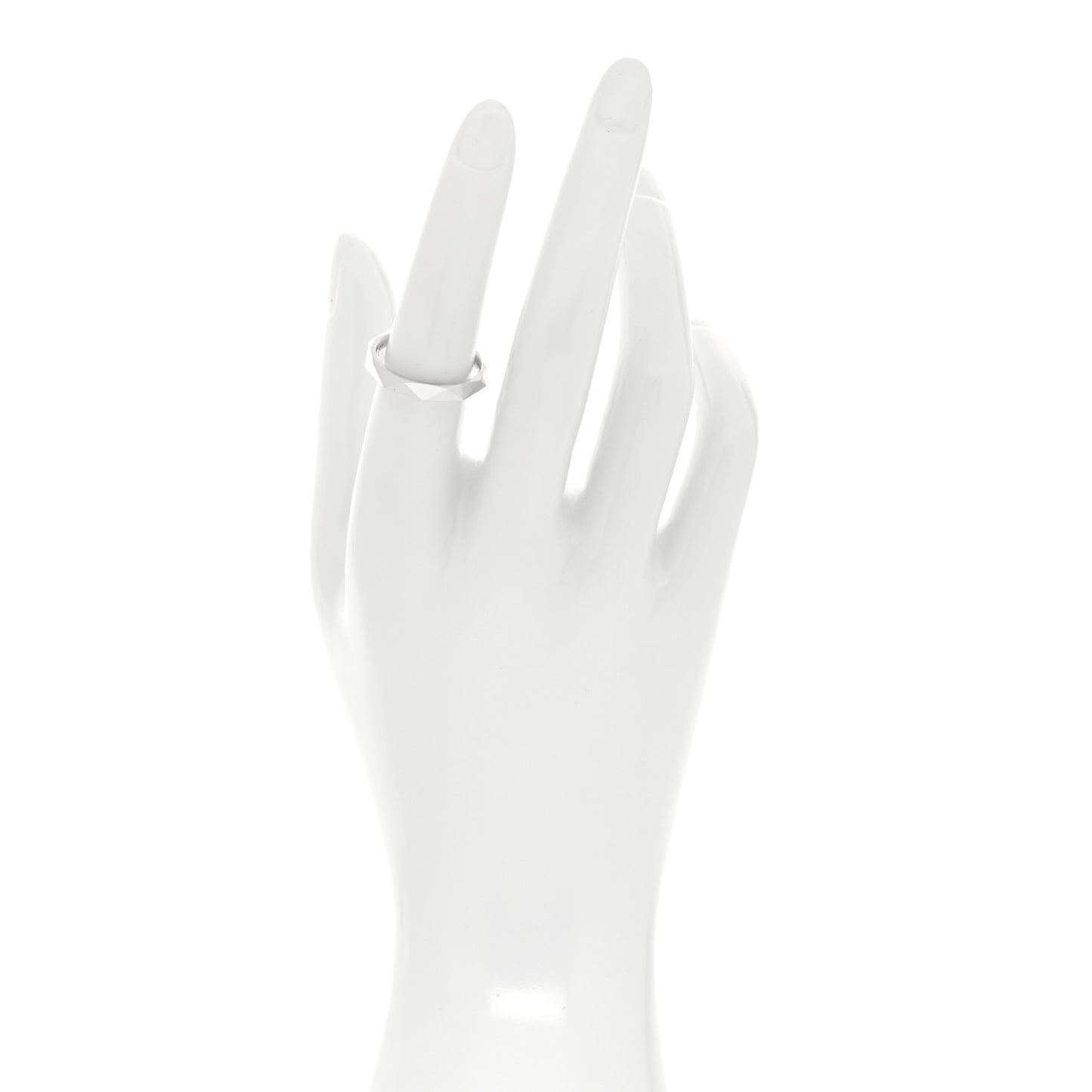 18K White Gold 3.2mm Laurence Graff Signature Wedding Band Ring 54 6.75