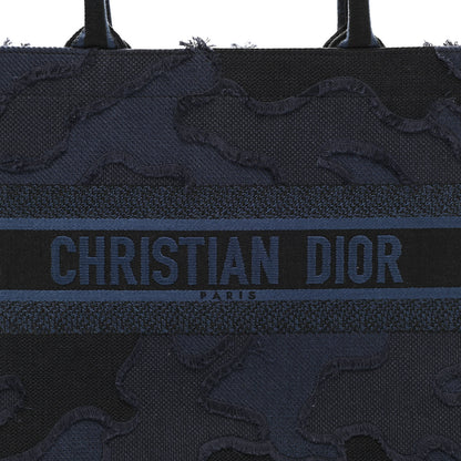 Christian Dior Canvas Embroidered Camouflage Book Tote Blue 8 of 10