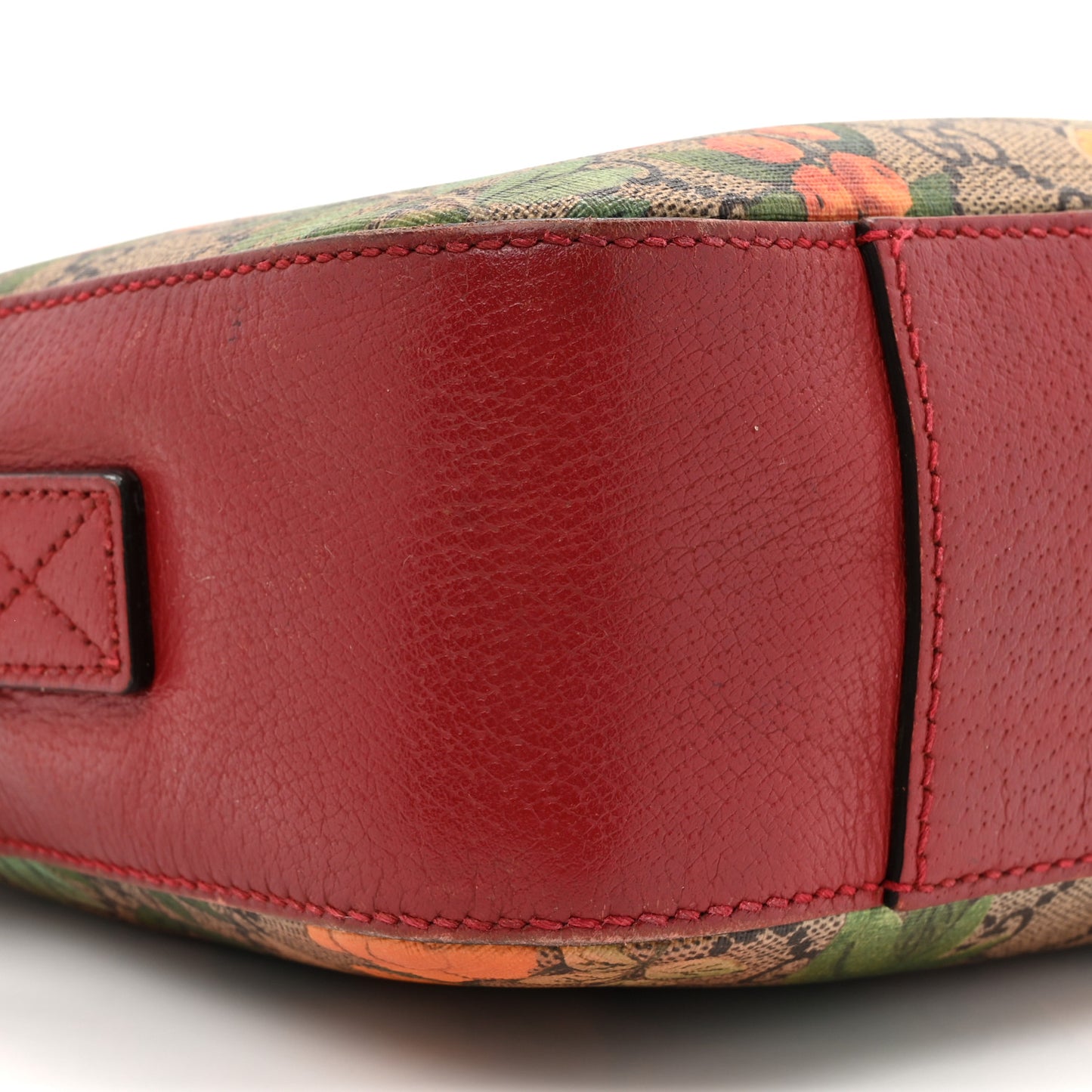 GG Supreme Monogram Tian Web Camera Bag Beige Multicolor Red