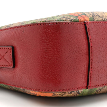 Gucci GG Supreme Monogram Tian Web Camera Bag Beige Multicolor Red 10 of 19