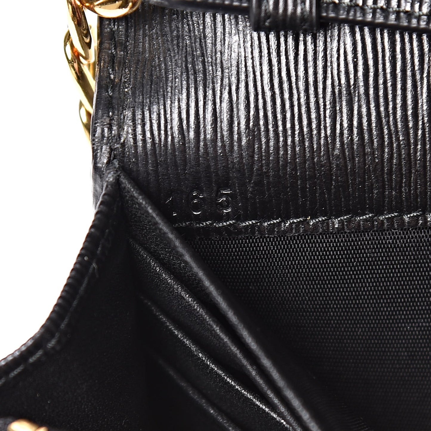 Vitello Move Metal Oro Chain Wallet Black