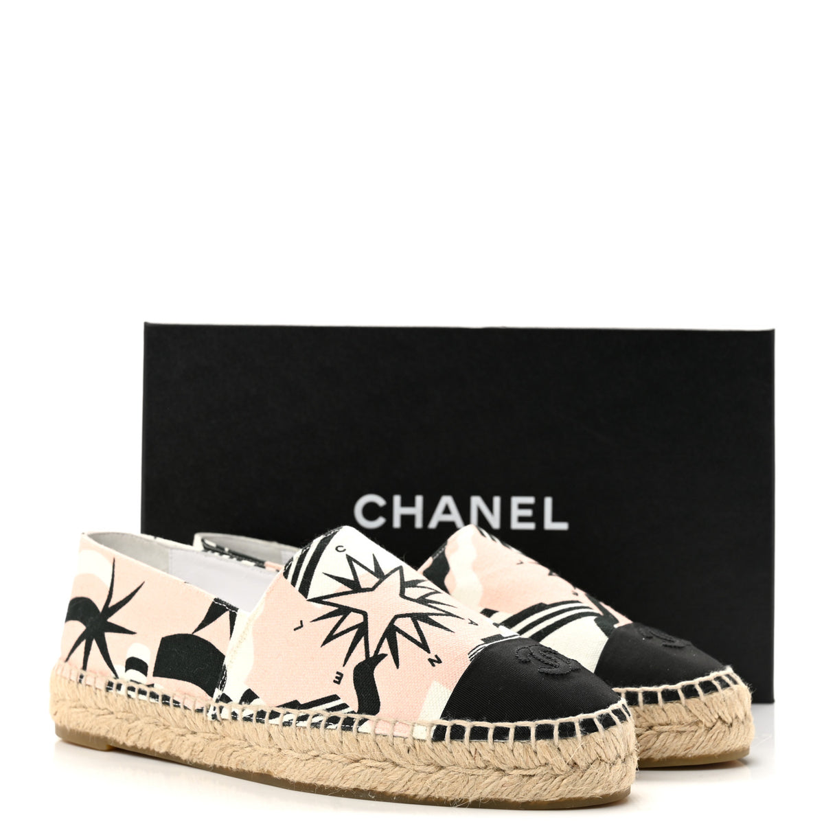Fabric CC Espadrilles 38 Pink White Black