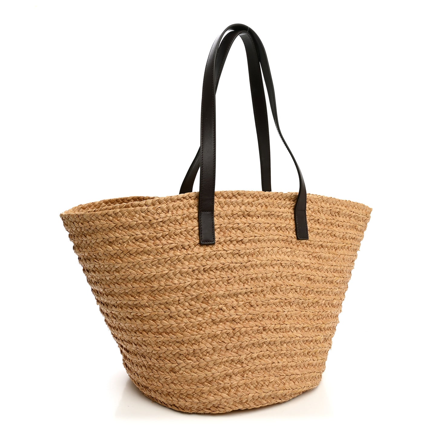 Raffia Calfskin Medium Panier Tote
