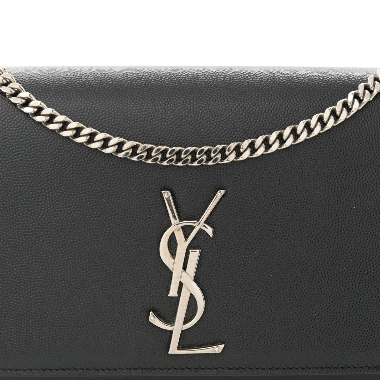 Grain De Poudre Medium Classic Monogram Kate Satchel Black