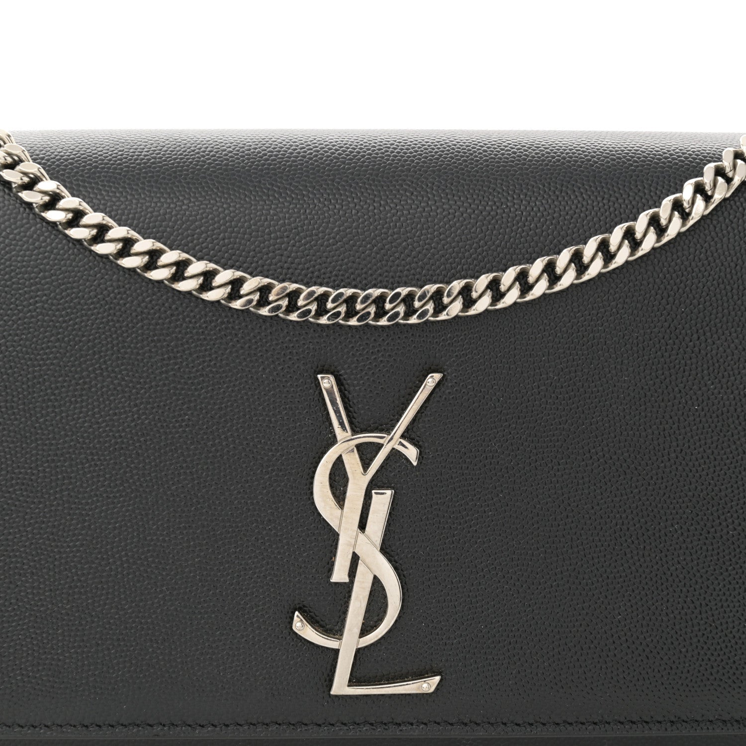 Saint Laurent Grain De Poudre Medium Classic Monogram Kate Satchel Black 8 of 13