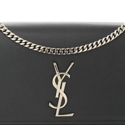 Saint Laurent Grain De Poudre Medium Classic Monogram Kate Satchel Black 8 of 13