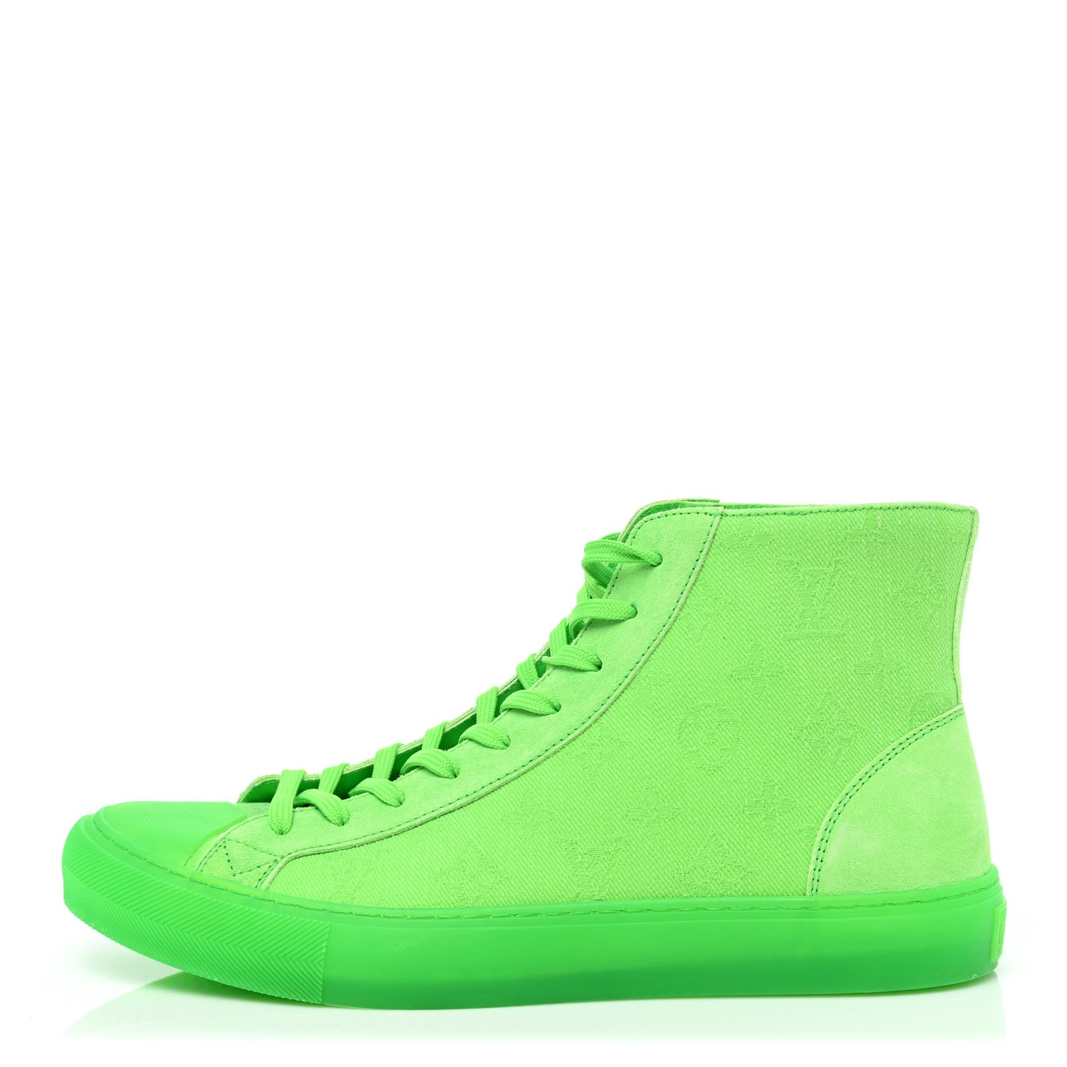 Louis Vuitton Canvas Monogram Mens Tattoo Sneaker Boots 8 Vert 1 of 9