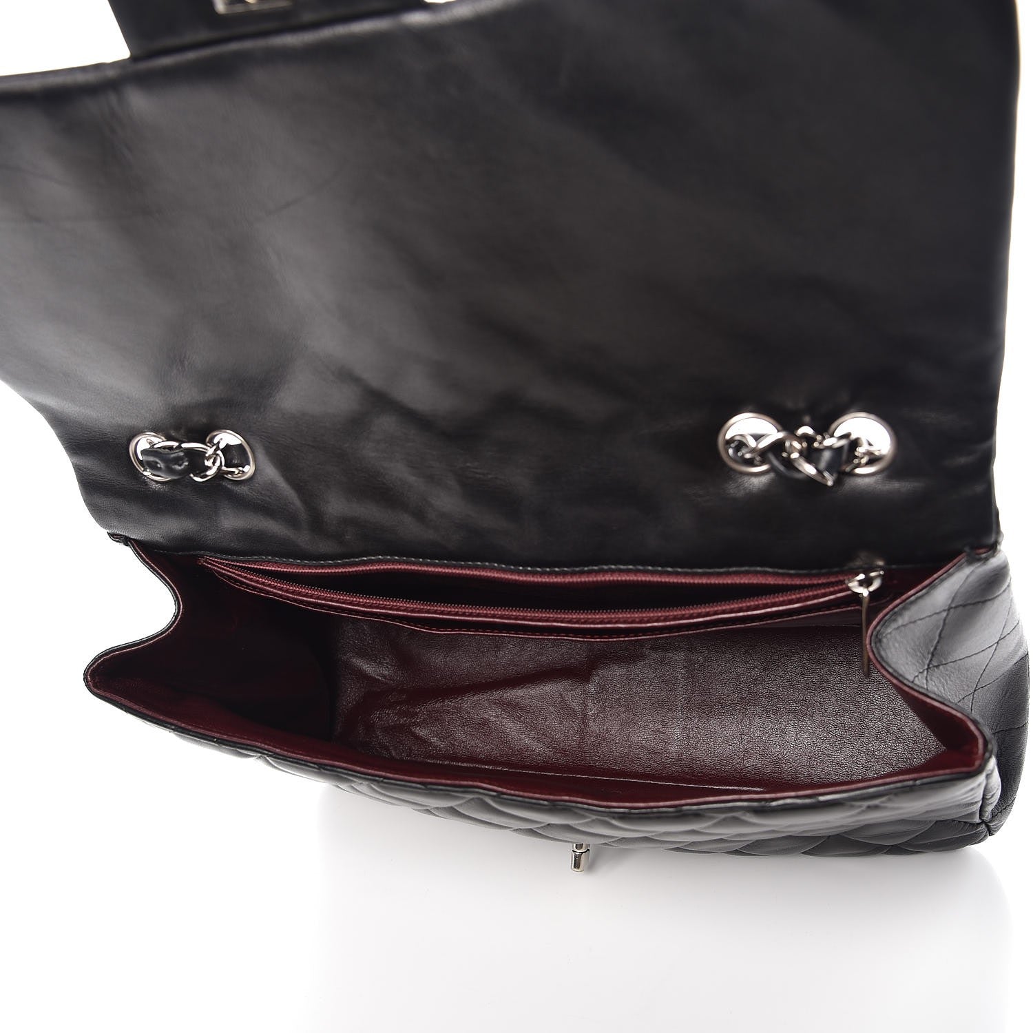 Chanel Lambskin Quilted Jumbo Single Flap Black 8 of 11
