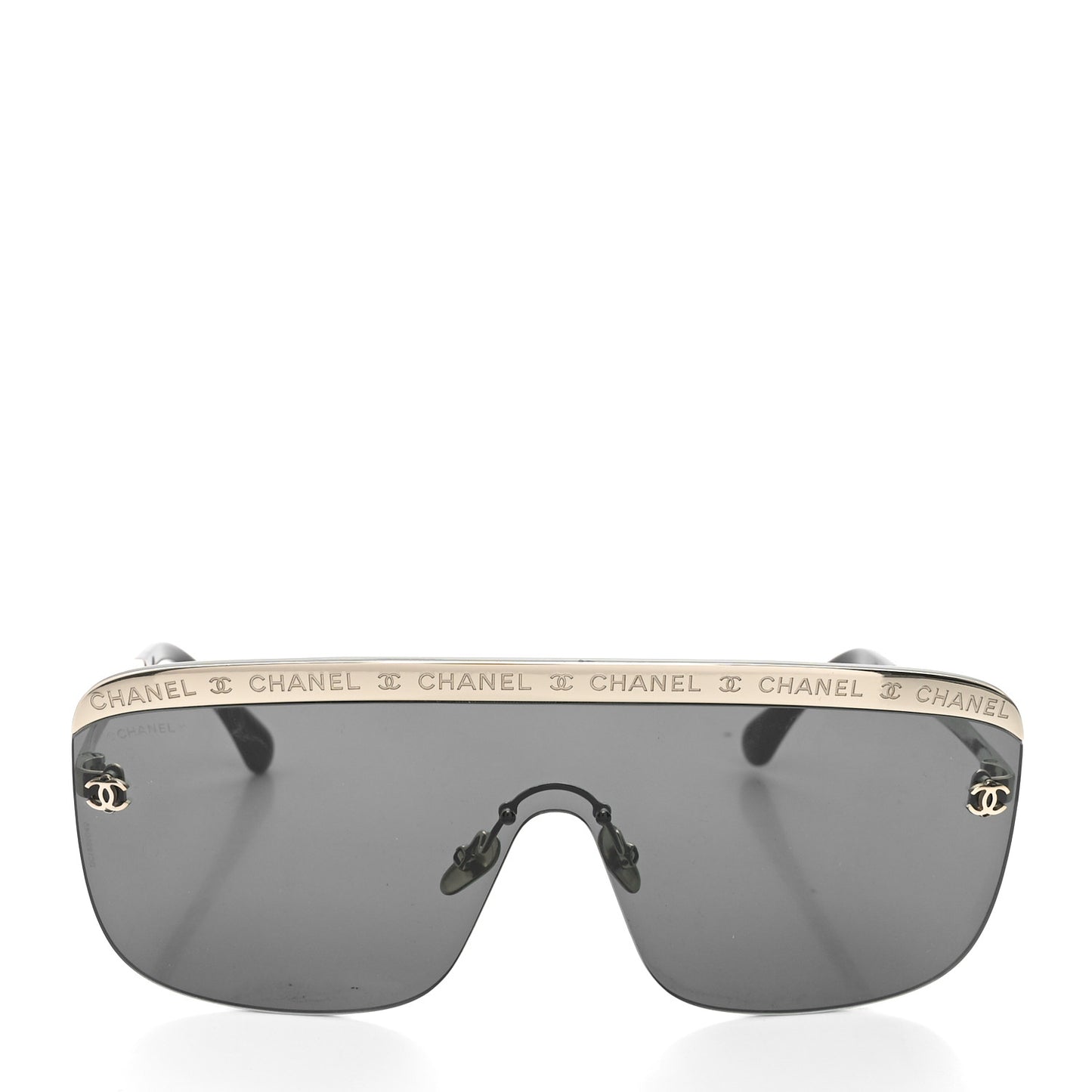 Metal Shield Sunglasses 71507 Gold