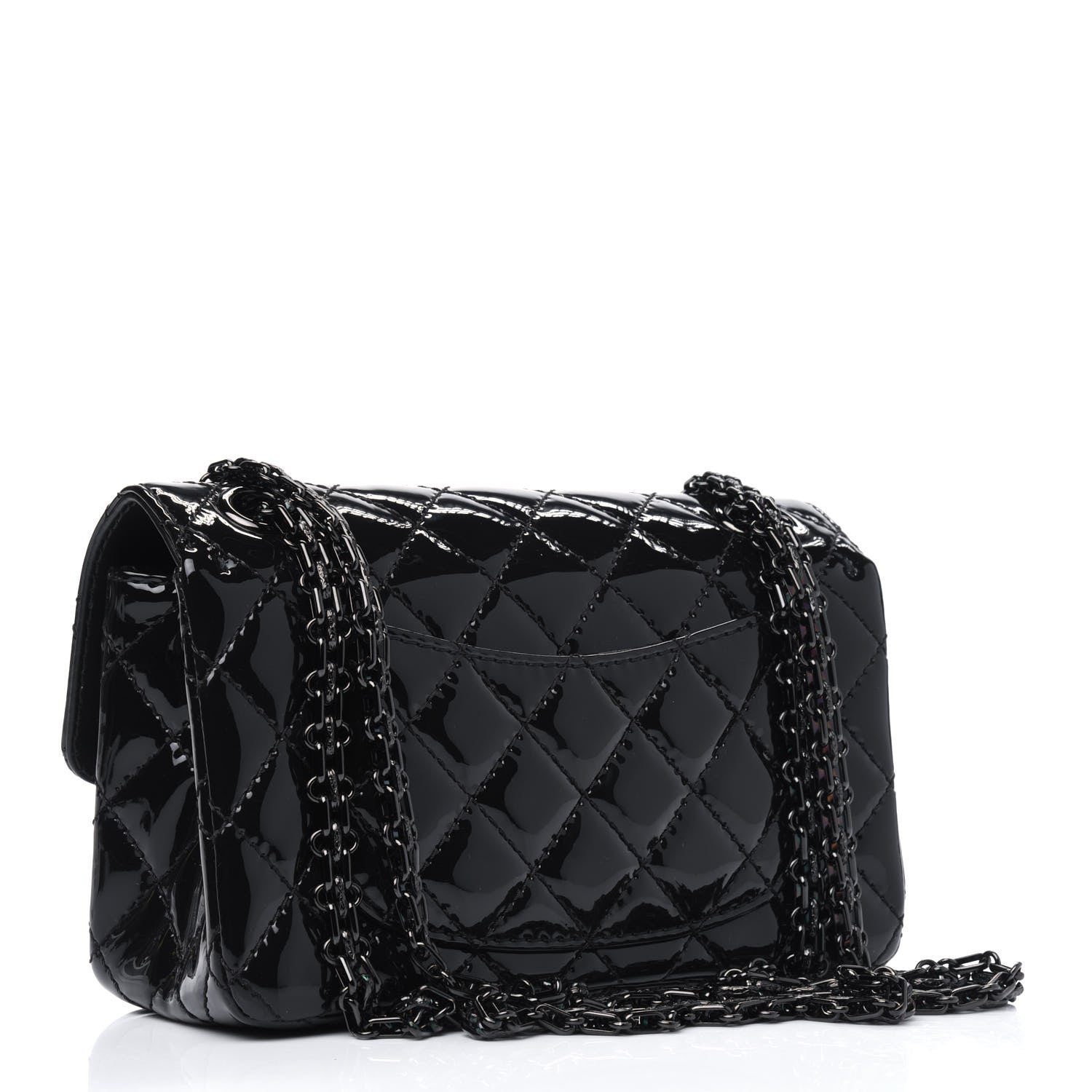 Chanel Patent Calfskin Quilted 2.55 Reissue Mini Flap So Black 2 of 4