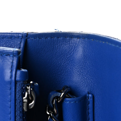 Chanel Patent Quilted Wallet On Chain WOC Blue 10 of 10
