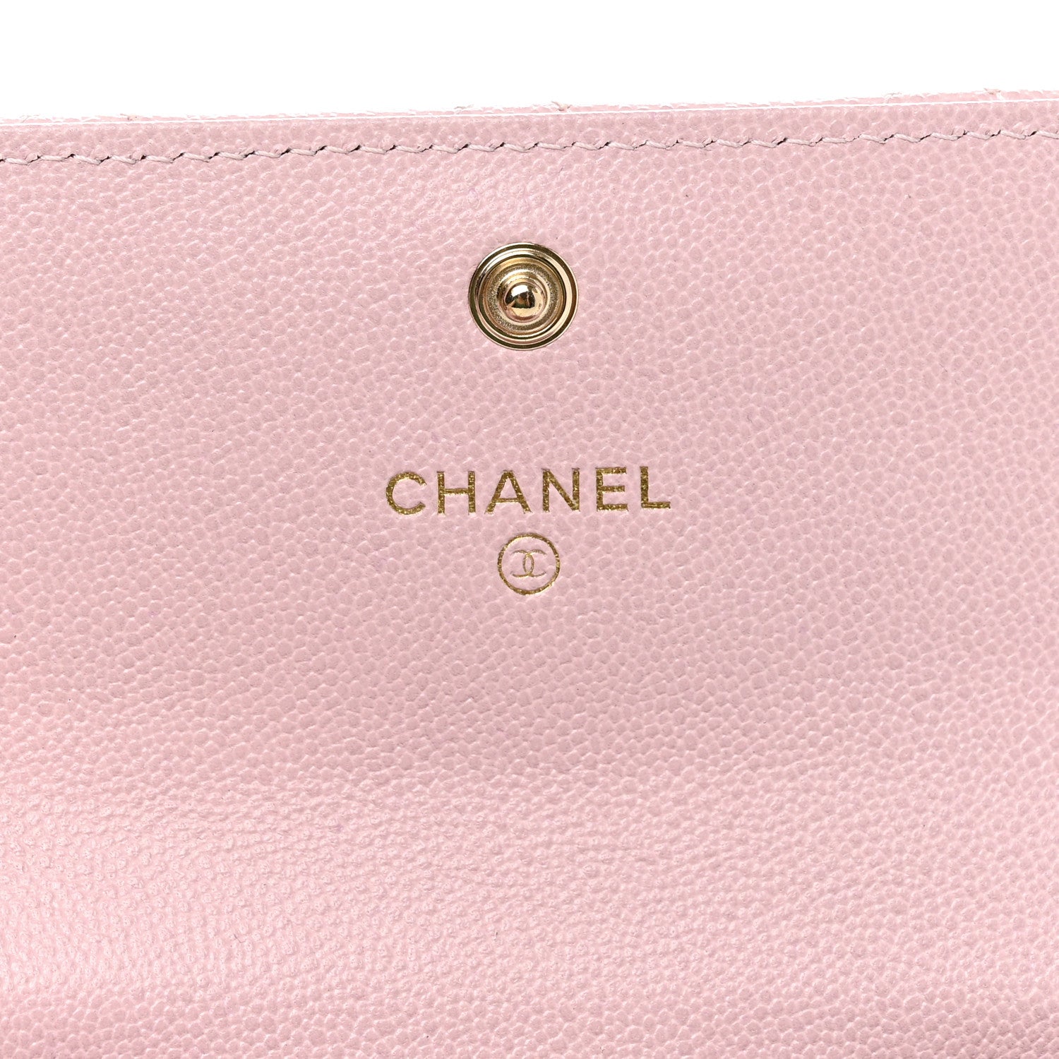 Chanel Caviar Quilted Studded CC Flap Card Holder Light Pink 6 of 9
