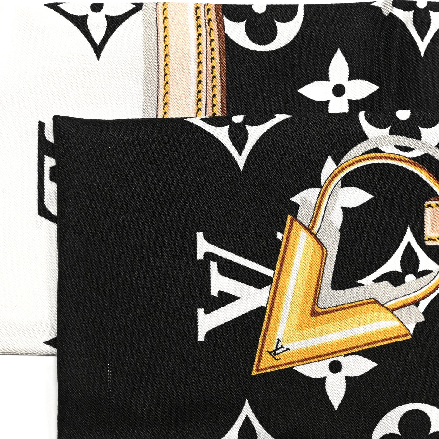Silk Monogram Confidential Bandeau Black