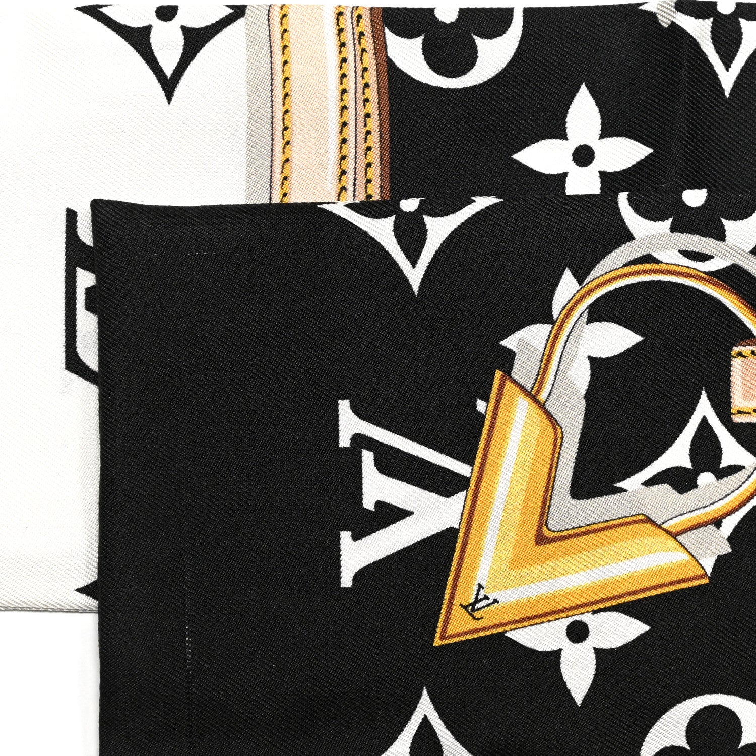 Louis Vuitton Silk Monogram Confidential Bandeau Black 3 of 4