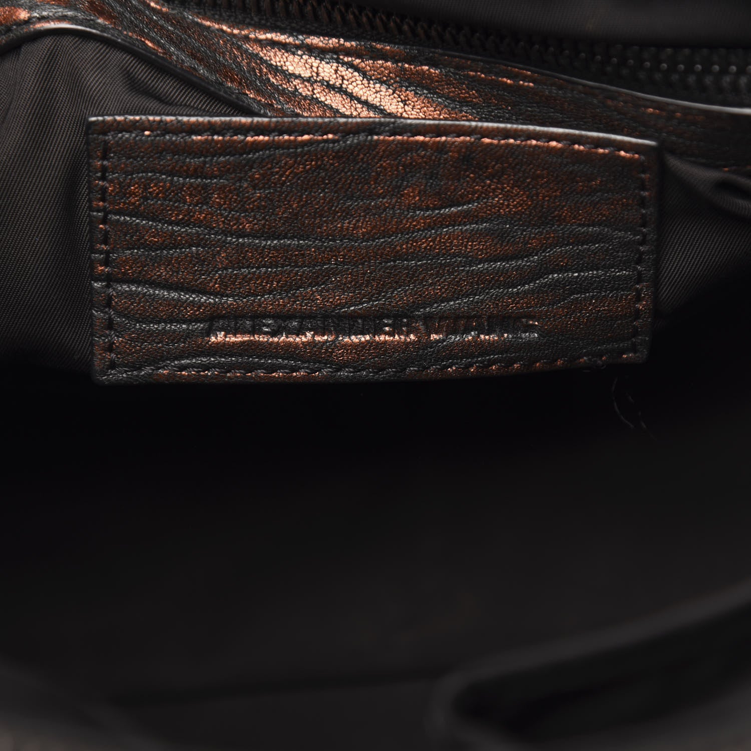 Alexander Wang Metallic Pebbled Lambskin Rockie Bronze Black Hardware 6 of 13