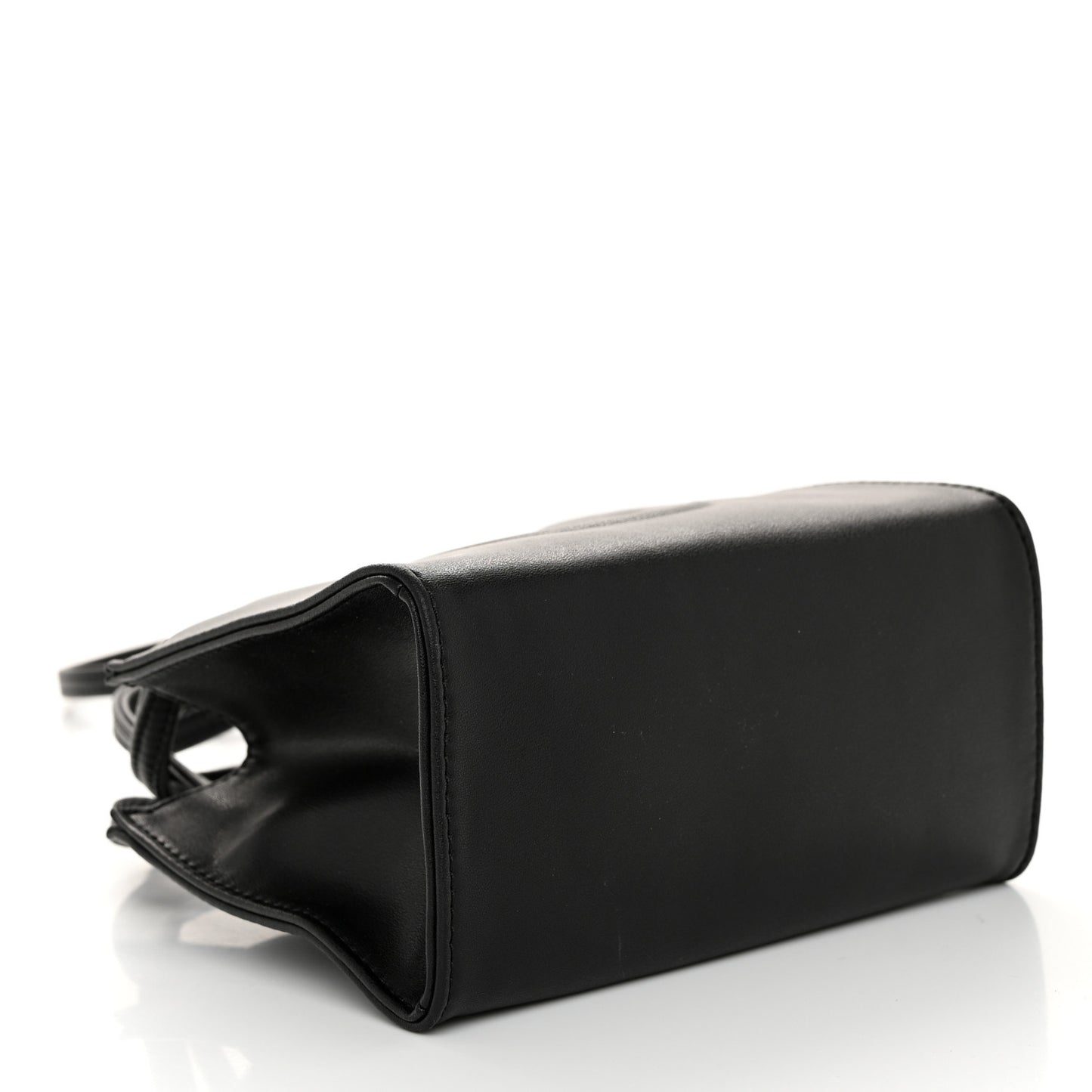 Vegan Leather Small Shopping Bag Black