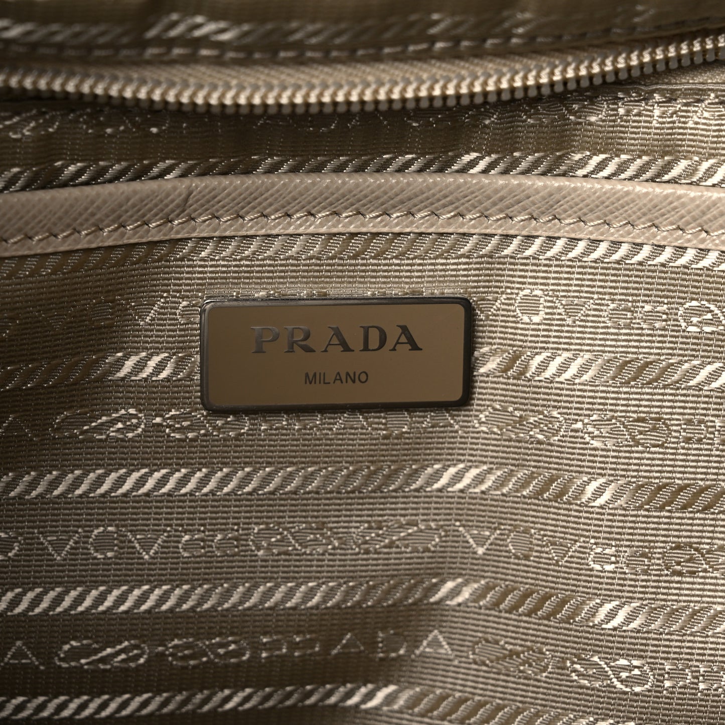 Nylon Saffiano Medium Backpack Deserto