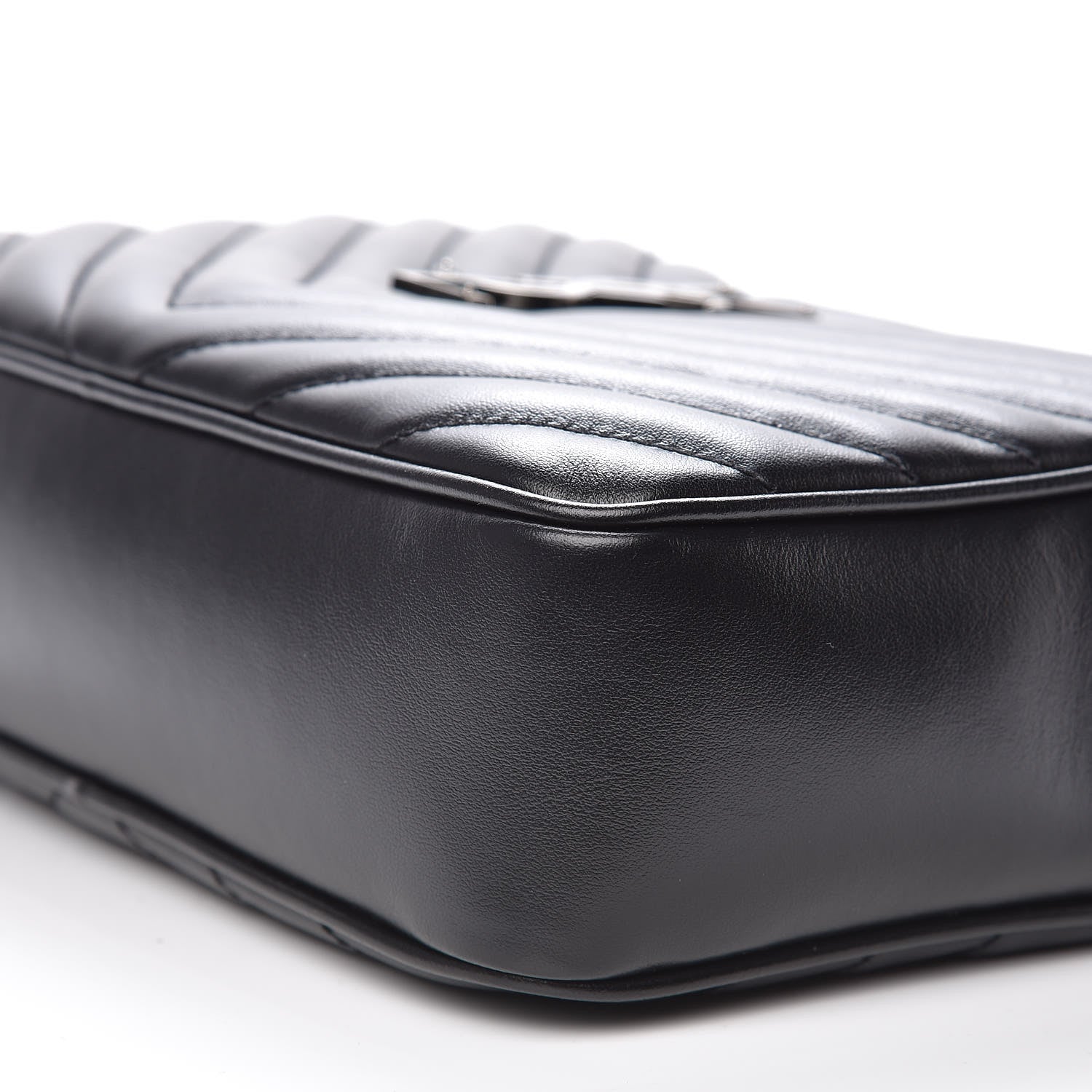 Saint Laurent Calfskin Matelasse Monogram Lou Camera Bag Black 9 of 10