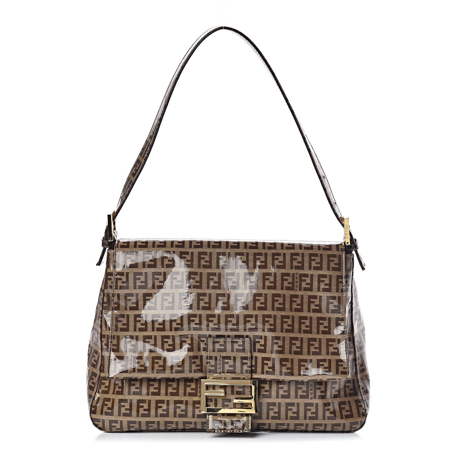 Fendi Vinyl Zucchino Mama Baguette Tobacco 1 of 9