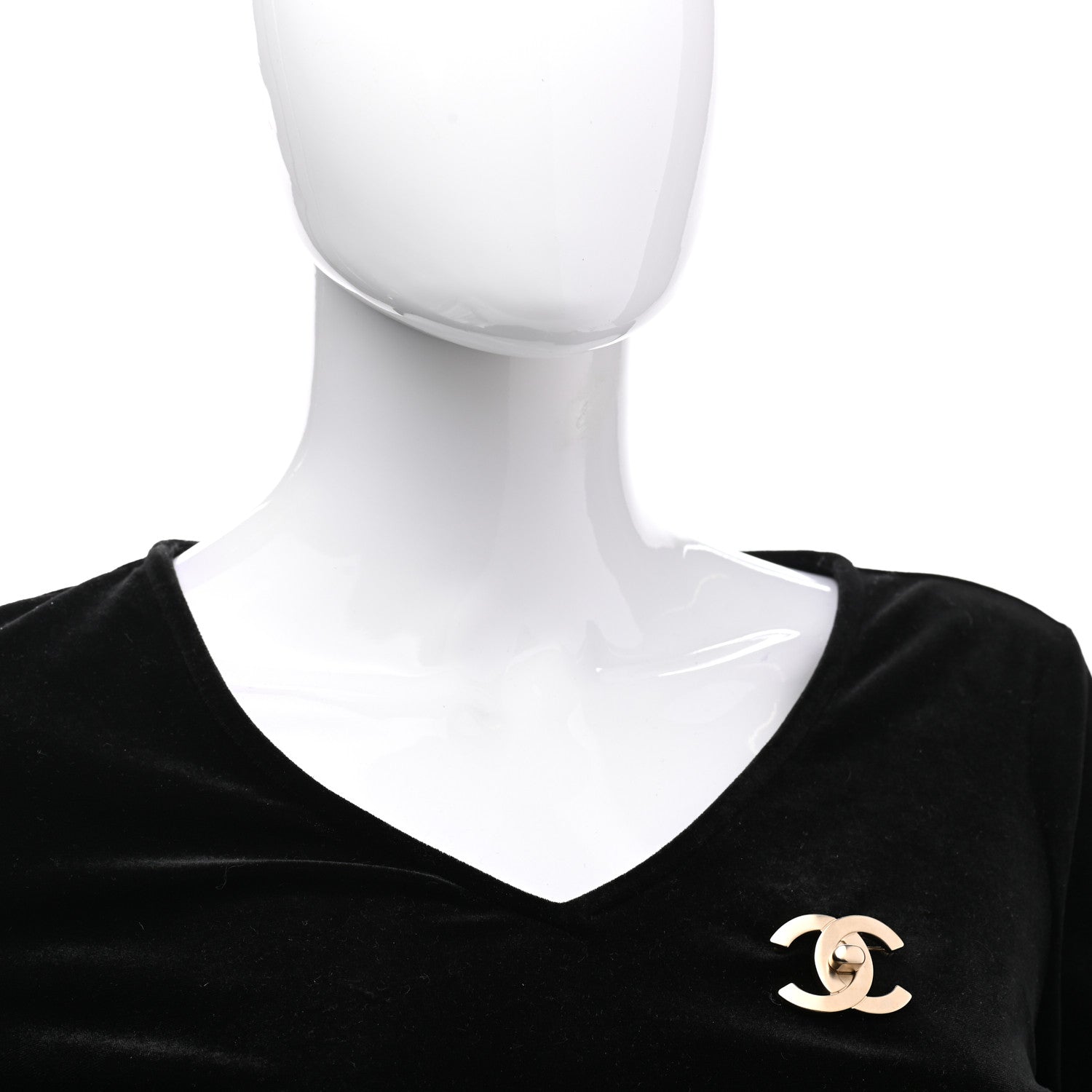 Chanel CC Turnlock Brooch Gold 2 of 6