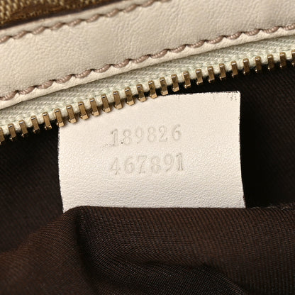 Gucci Monogram Trophy Tote Beige Ebony Mystic White 6 of 9