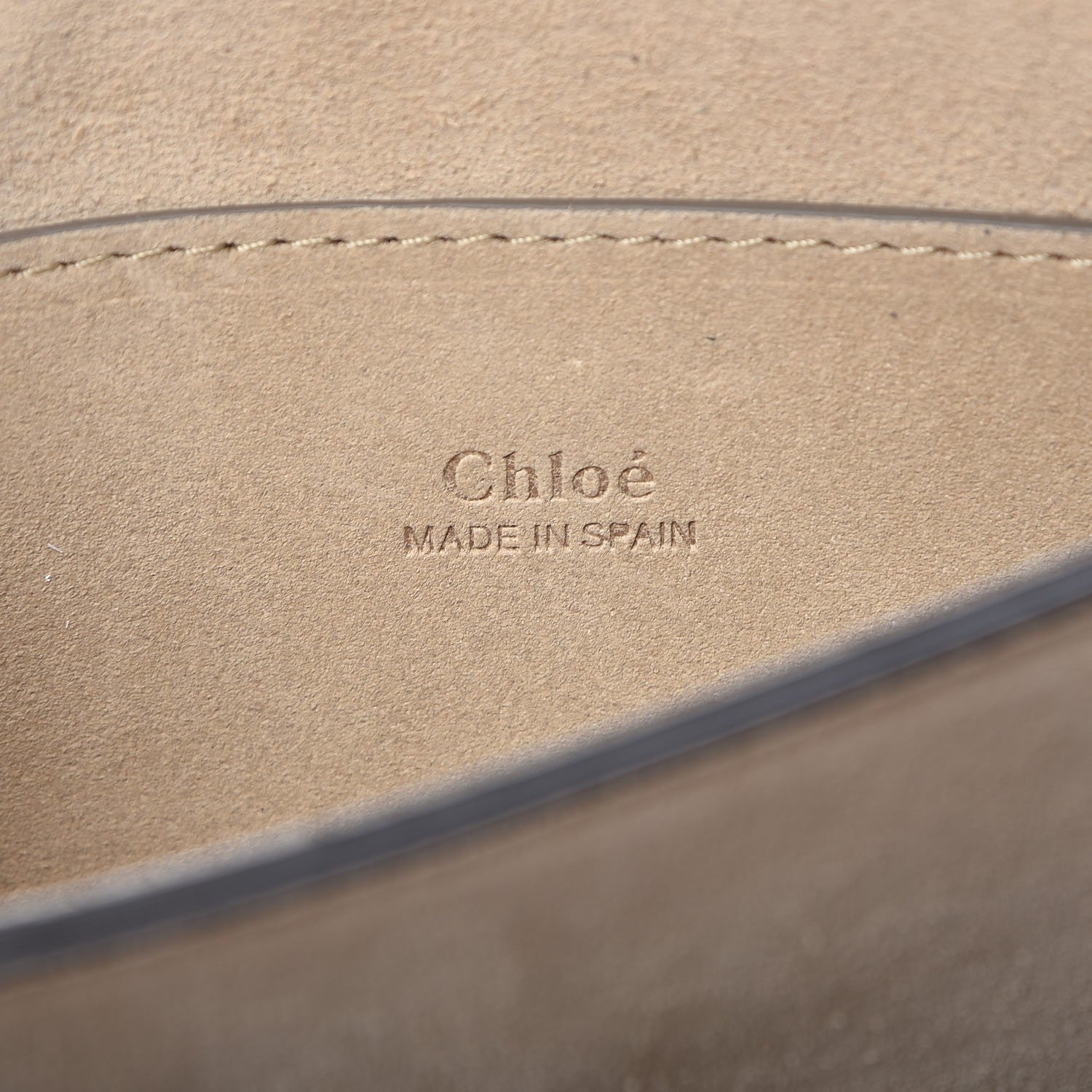 Chloe Suede Calfskin Small Faye Shoulder Bag Motty Grey 6 of 7
