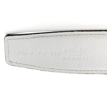 Hermes Epsom Togo 32mm H Belt 90 Etoupe White 5 of 11