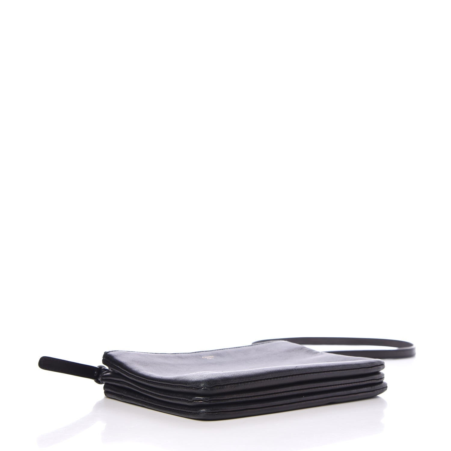 Celine Lambskin Small Trio Crossbody Bag Black 4 of 12