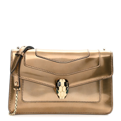 Bulgari Metallic Calfskin Serpenti Medium Crossbody Bag Bronze 1 of 9
