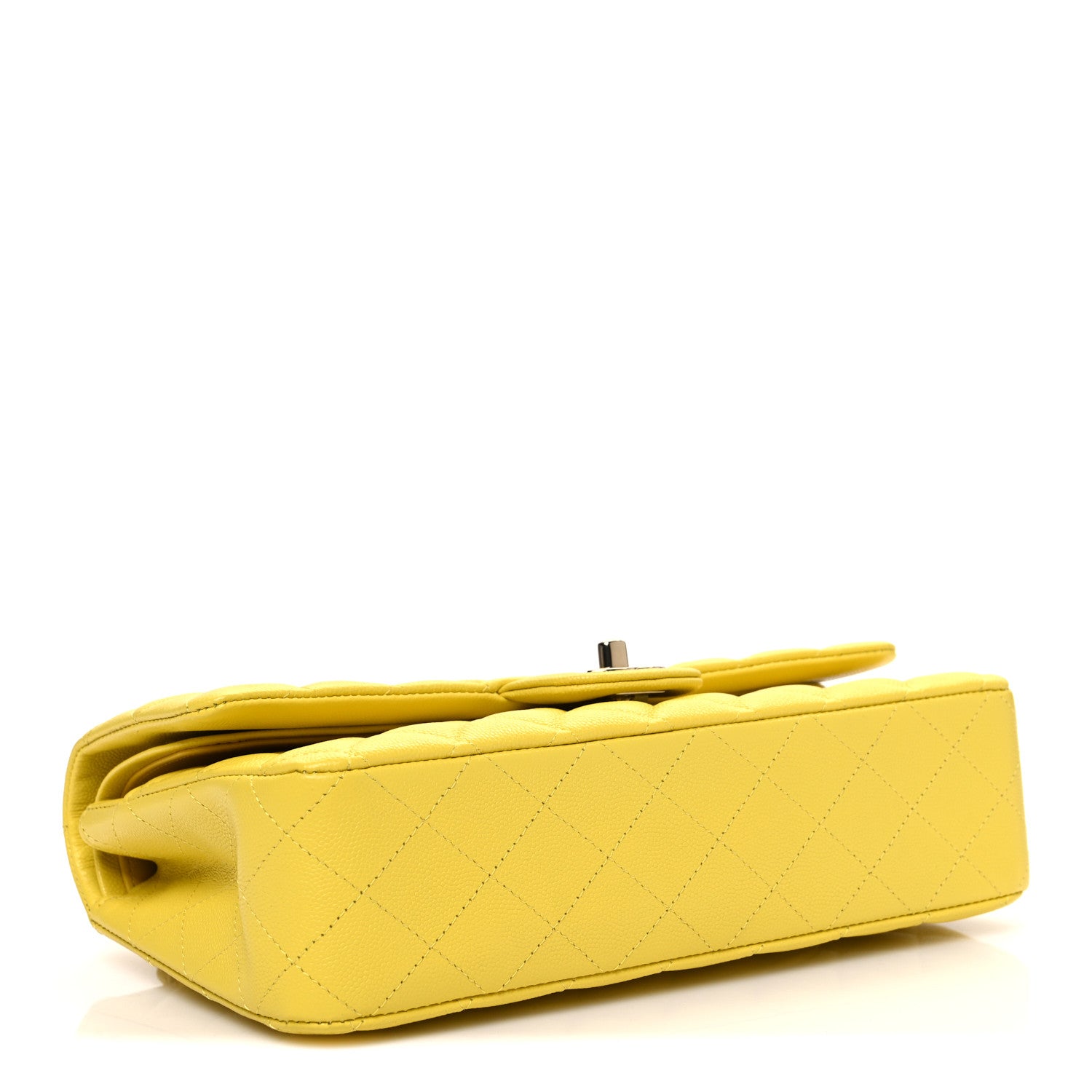 Chanel Caviar Quilted Medium Double Flap Yellow 4 of 11