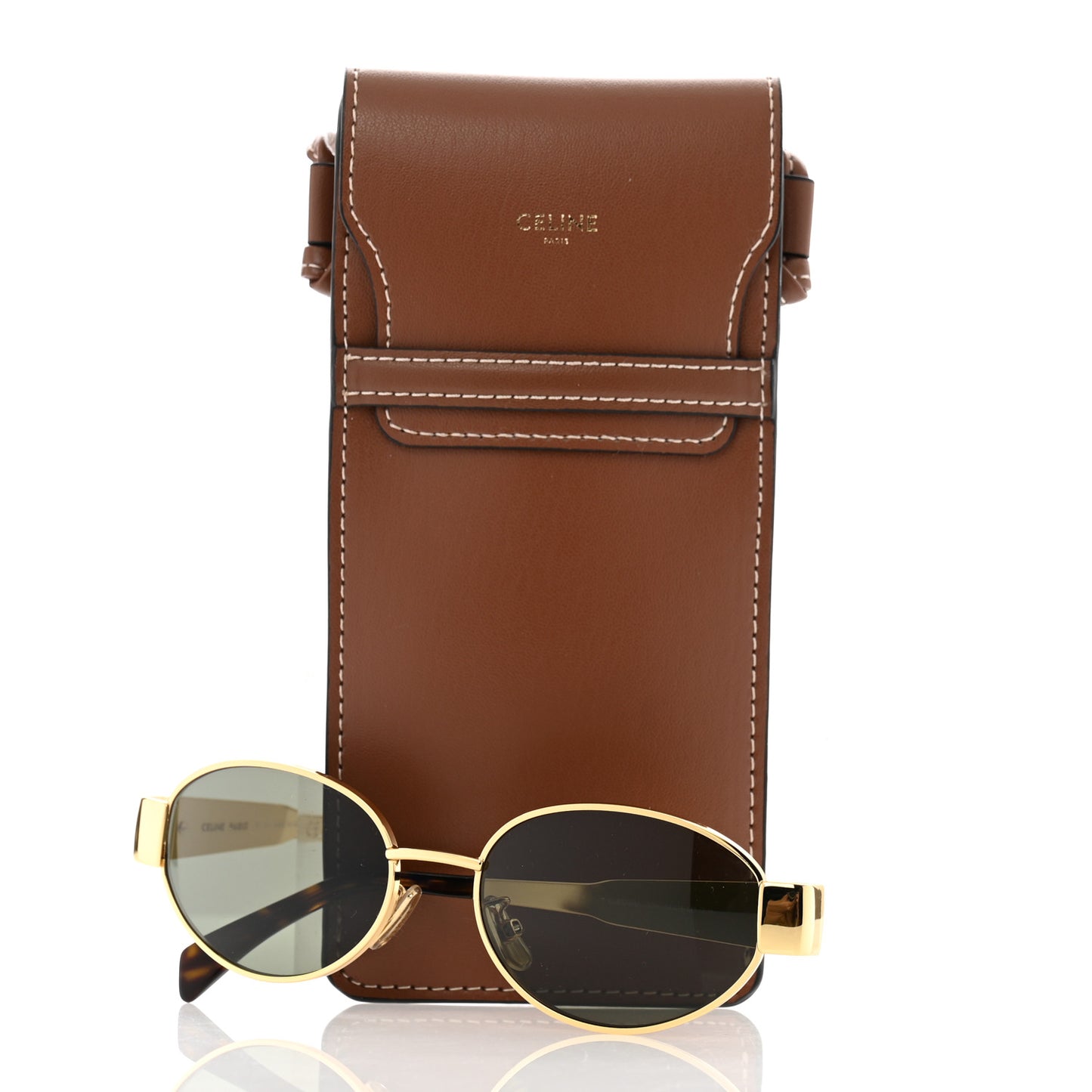 Metal Triomphe 01 Sunglasses CL40235U Gold Green