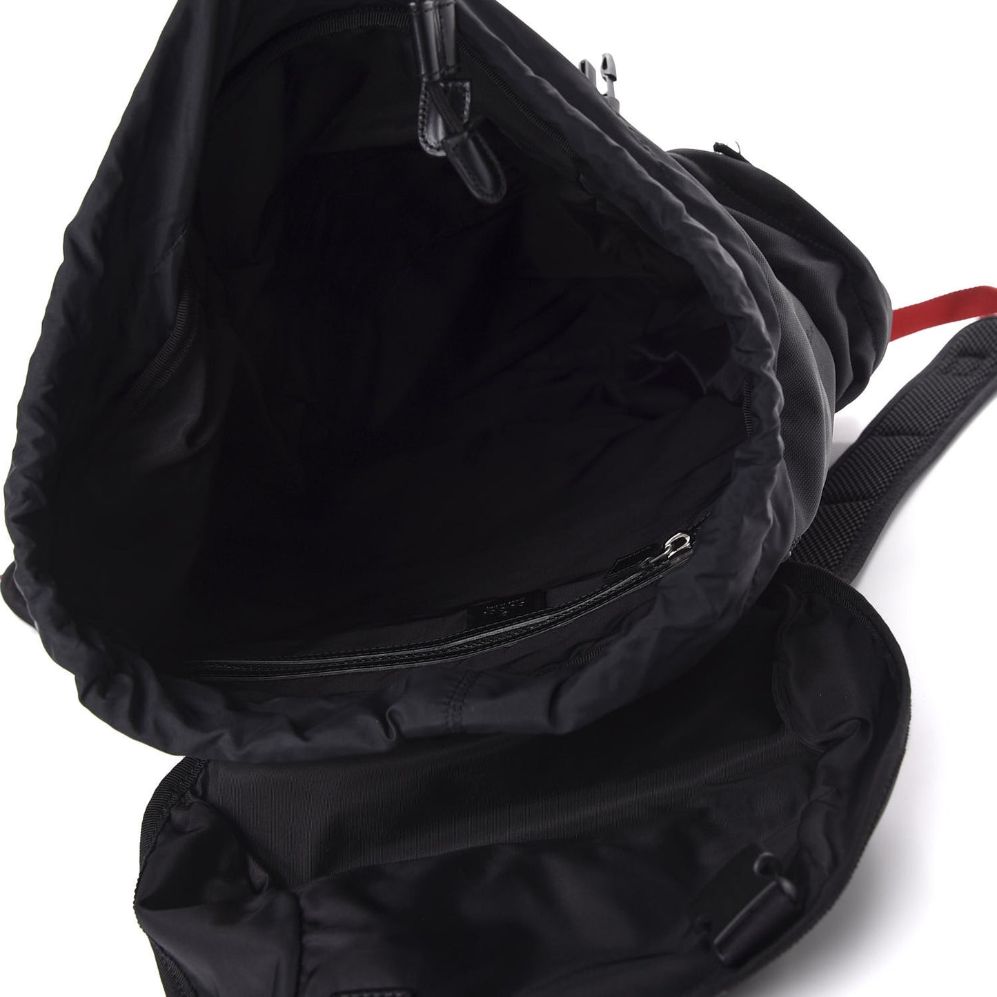 Techno Canvas Web L'Aveugle Par Amour Embroidered Double Buckle Backpack Black