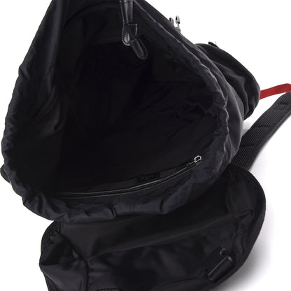 Gucci Techno Canvas Web L'Aveugle Par Amour Embroidered Double Buckle Backpack Black 6 of 9