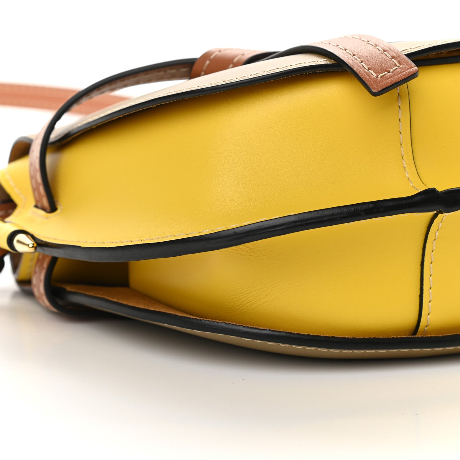 Loewe Calfskin Small Gate Crossbody Bag Mocca Yellow Pecan 7 of 8