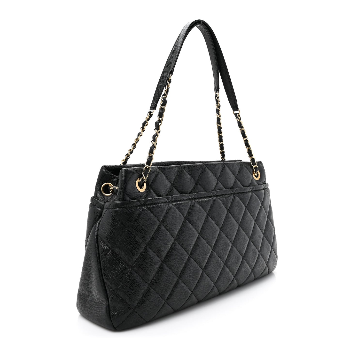 Caviar Quilted Timeless CC Soft Tote Black