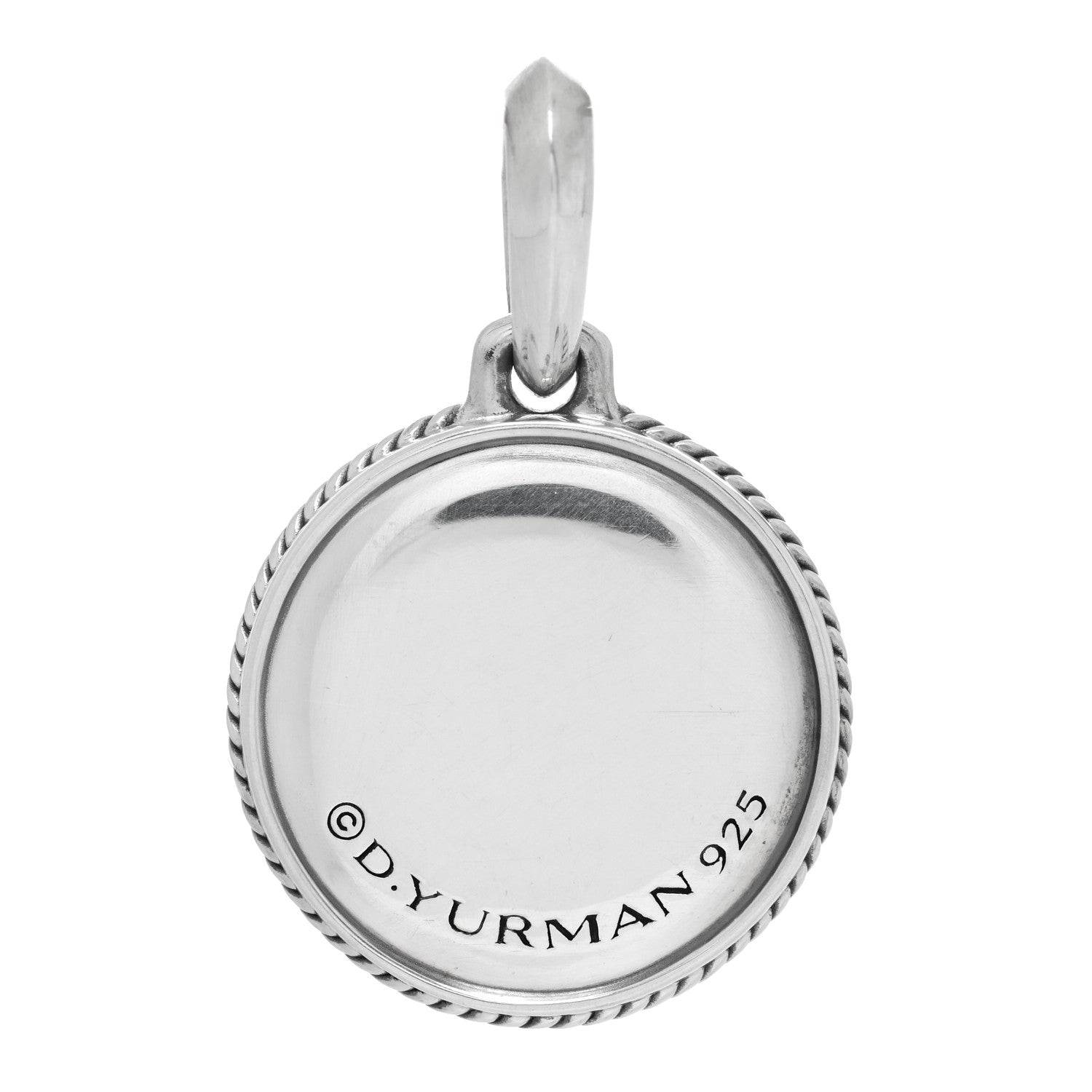 David Yurman Sterling Silver Black Diamond Maritime Compass Enhancer Pendant 3 of 3