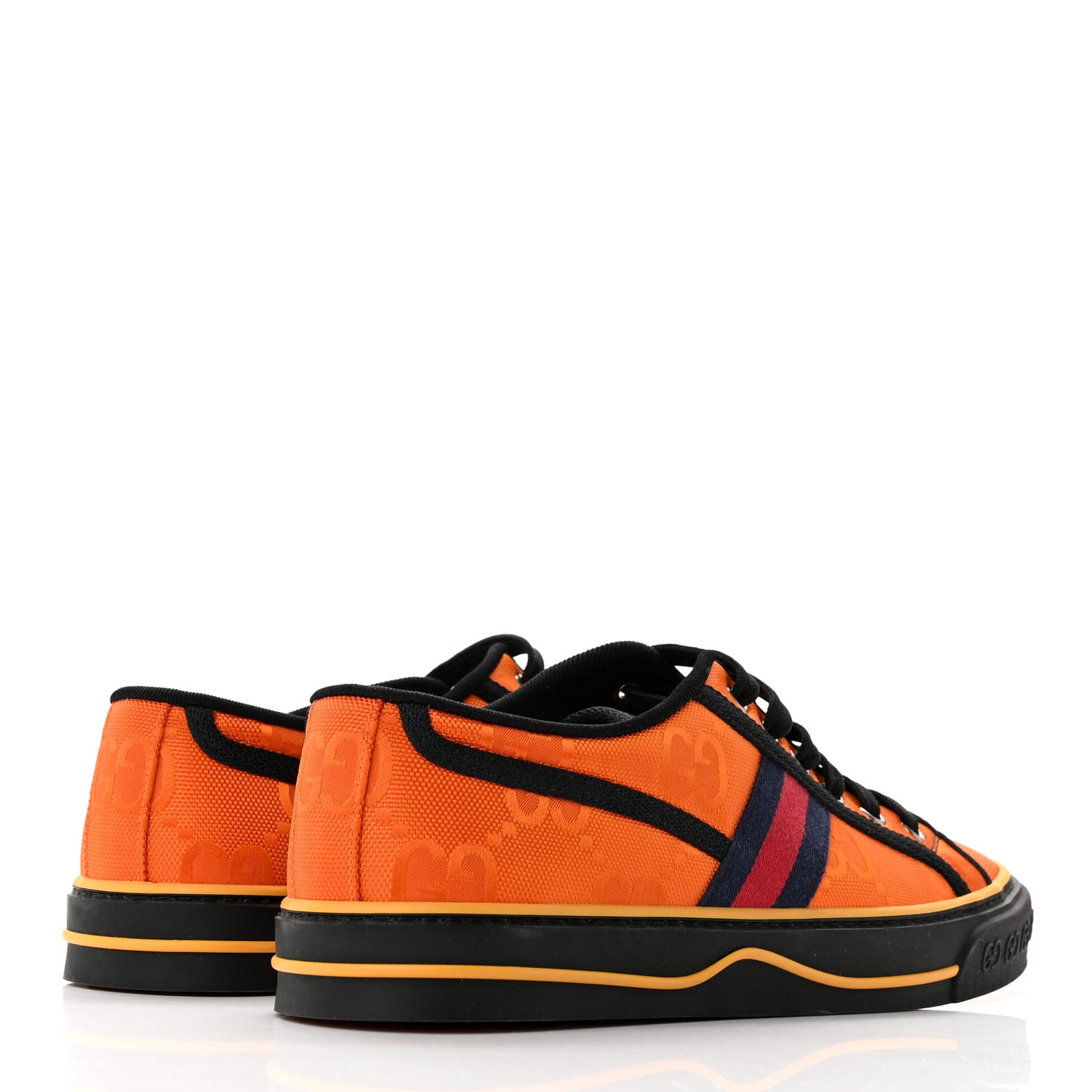 Econyl Nylon Web Monogram Off The Grid Mens 1977 Tennis Sneakers 8.5 Carrot Orange Black