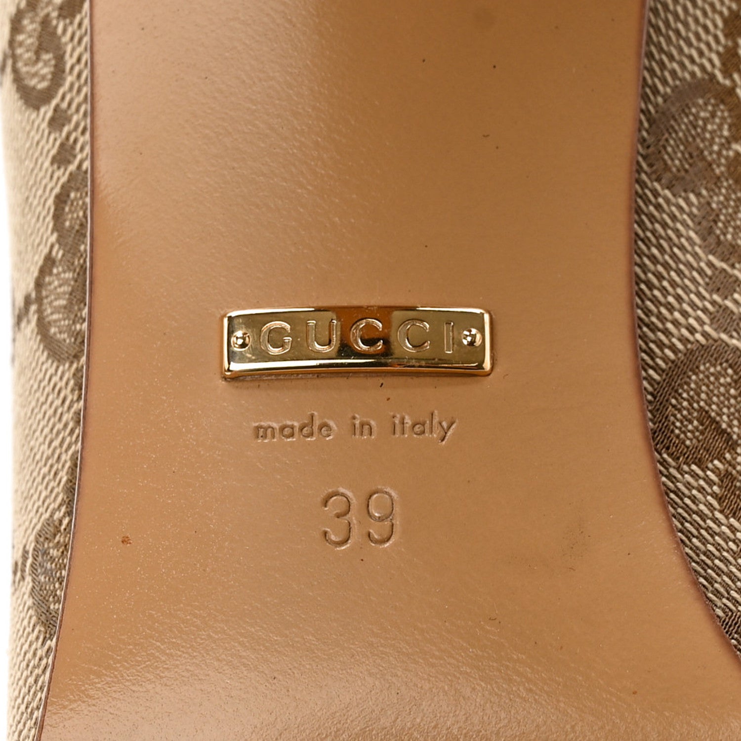 Gucci Monogram Over the Knee Boots 39 Beige Ebony 6 of 7