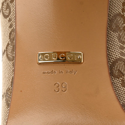 Gucci Monogram Over the Knee Boots 39 Beige Ebony 6 of 7