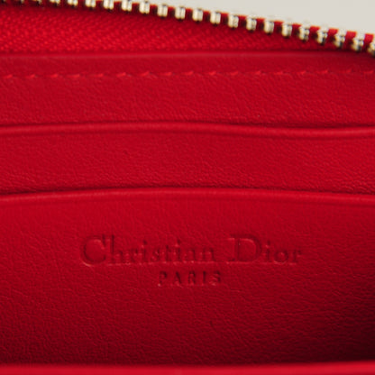 Christian Dior Patent Cannage Zip Coin Purse Rouge 5 of 7