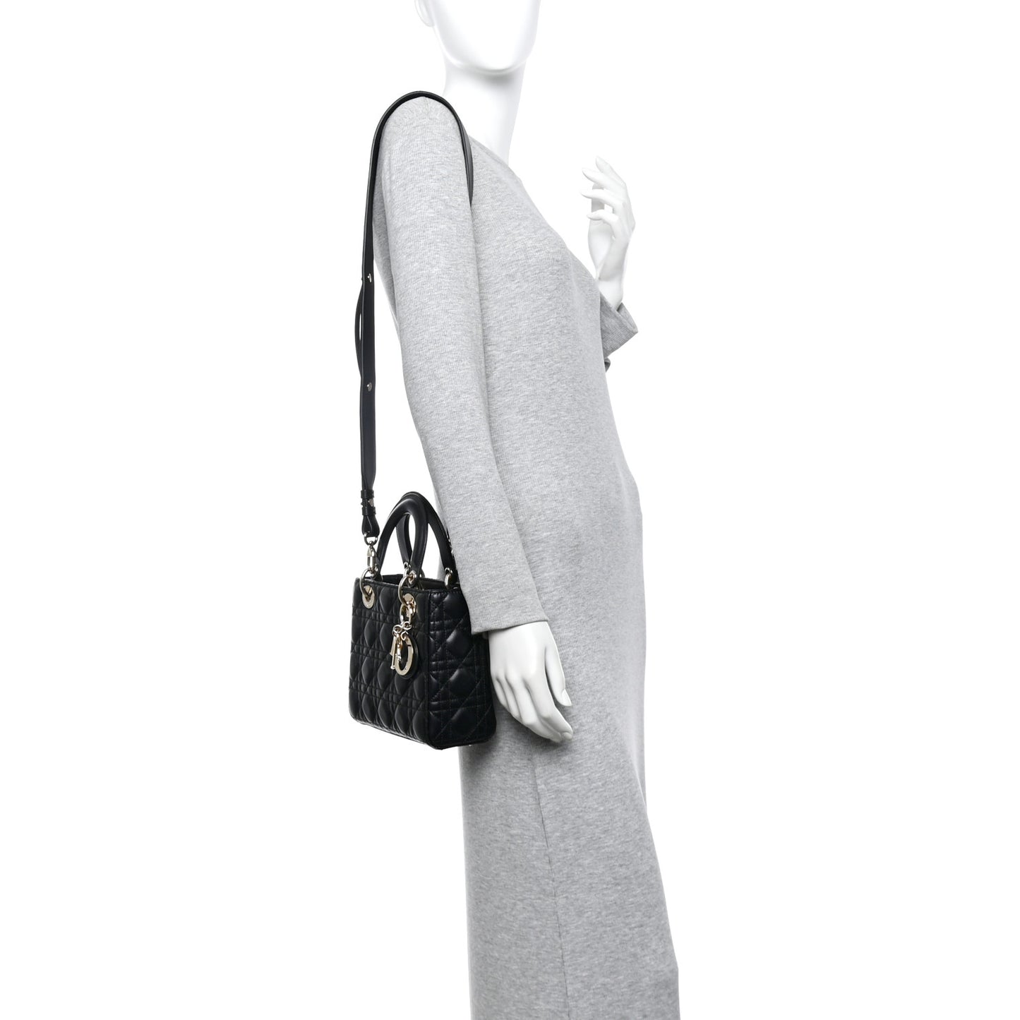 Lambskin Cannage Small My ABCDior Lady Dior Black