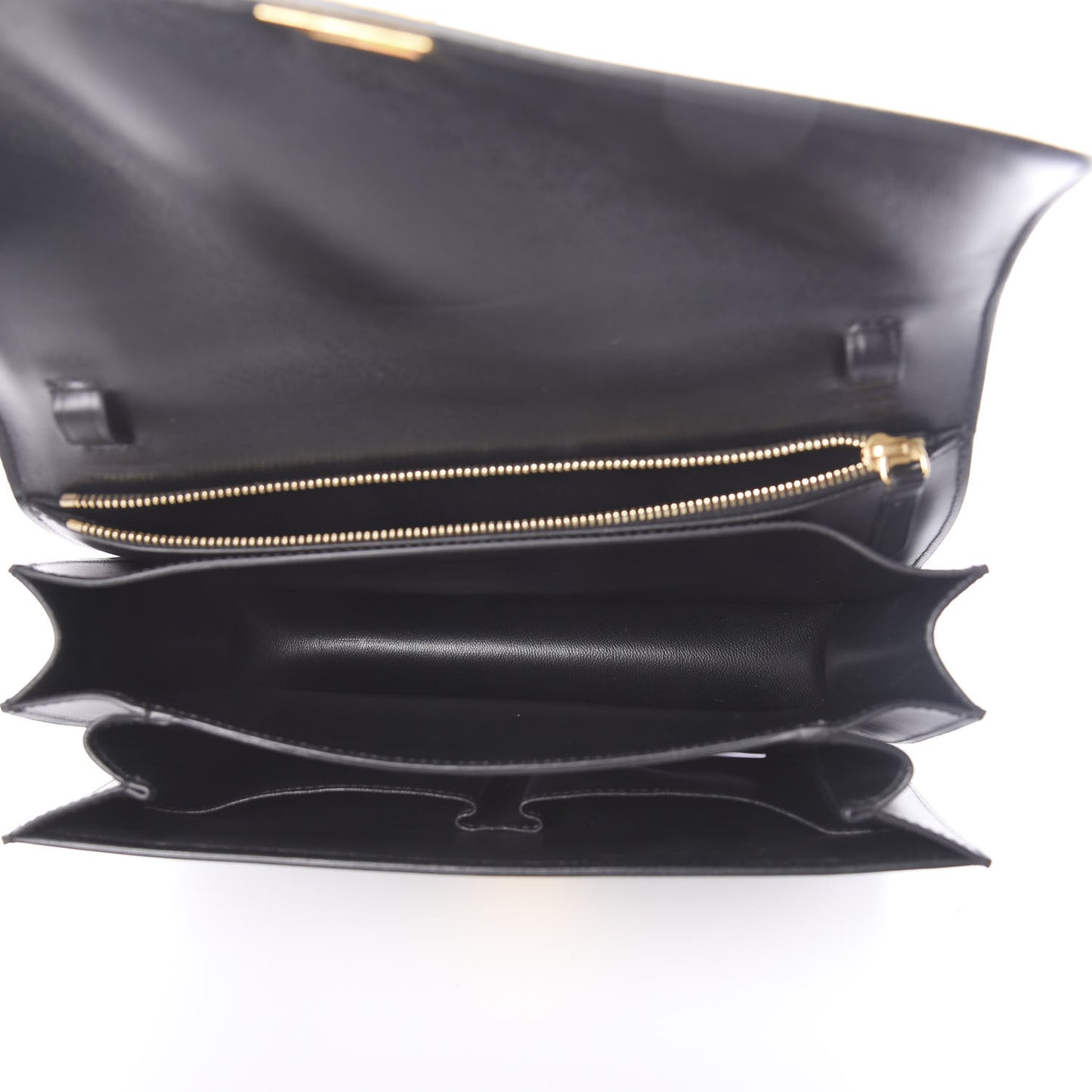 Box Calfskin Medium Classic Box Flap Bag Black