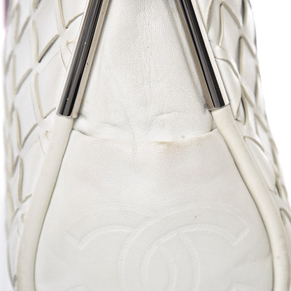 Chanel Lambskin Woven Medium Ultimate Soft Sombrero Hobo White 18 of 20