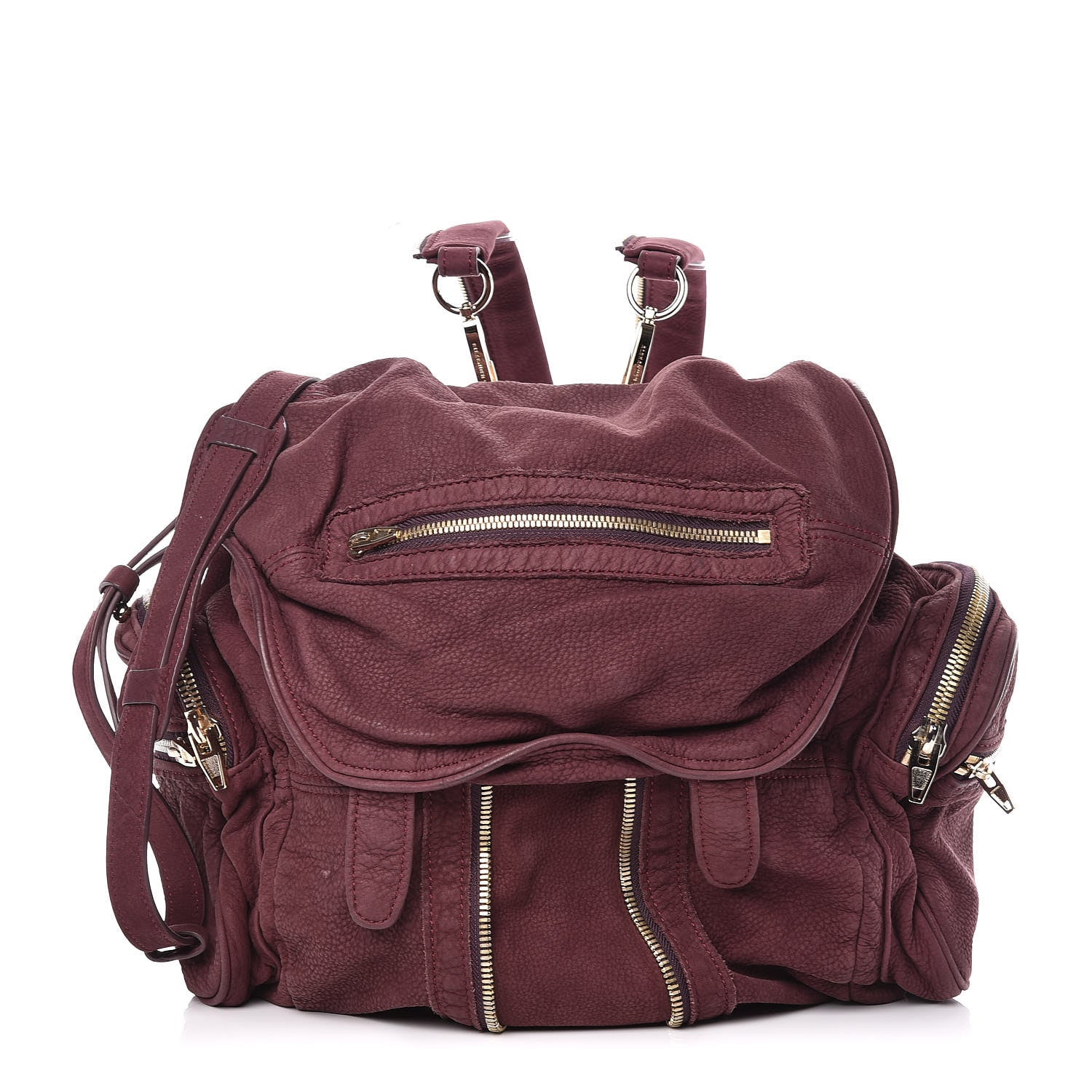 Alexander Wang Nubuck Marti Backpack Bag Burgundy 1 of 12