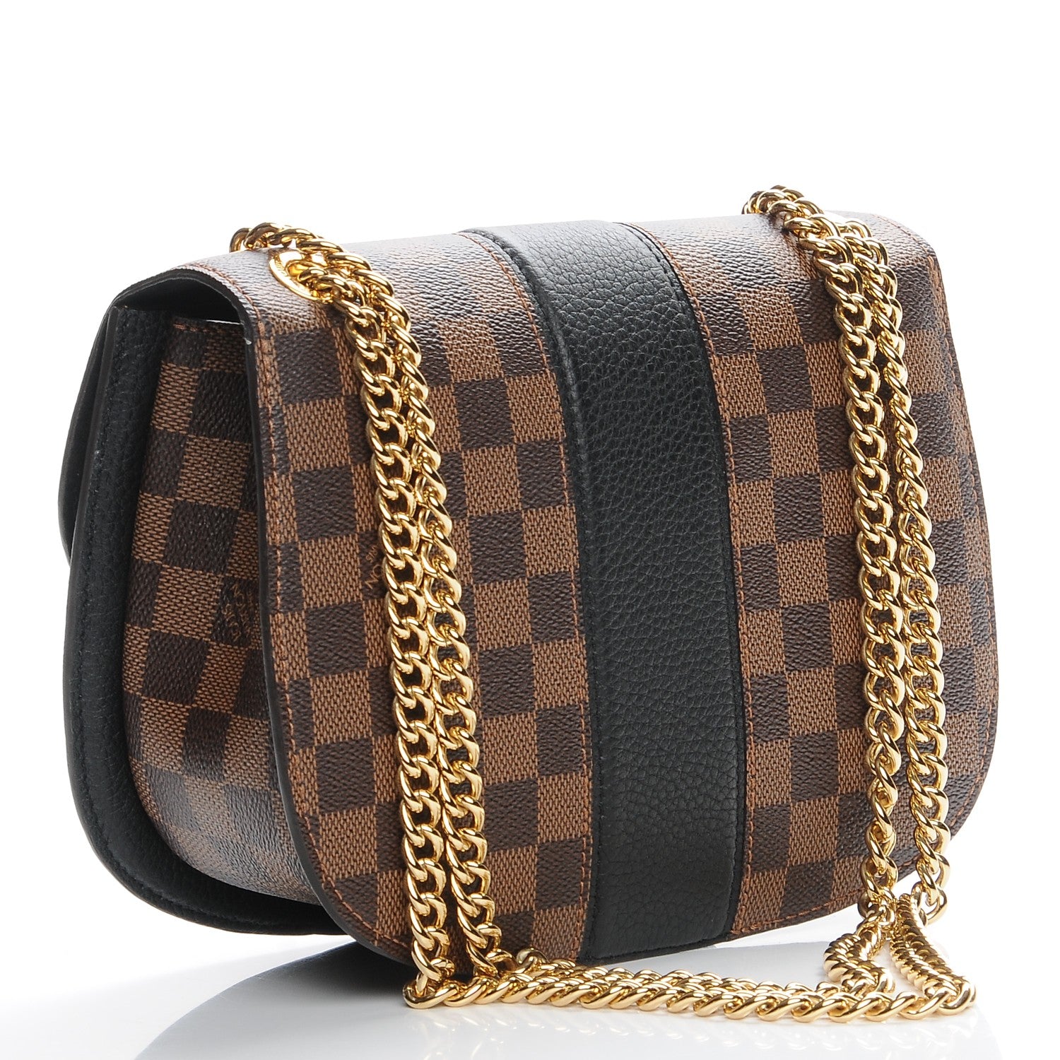 Louis Vuitton Damier Ebene Cuir Taurillon Wight Black 3 of 8