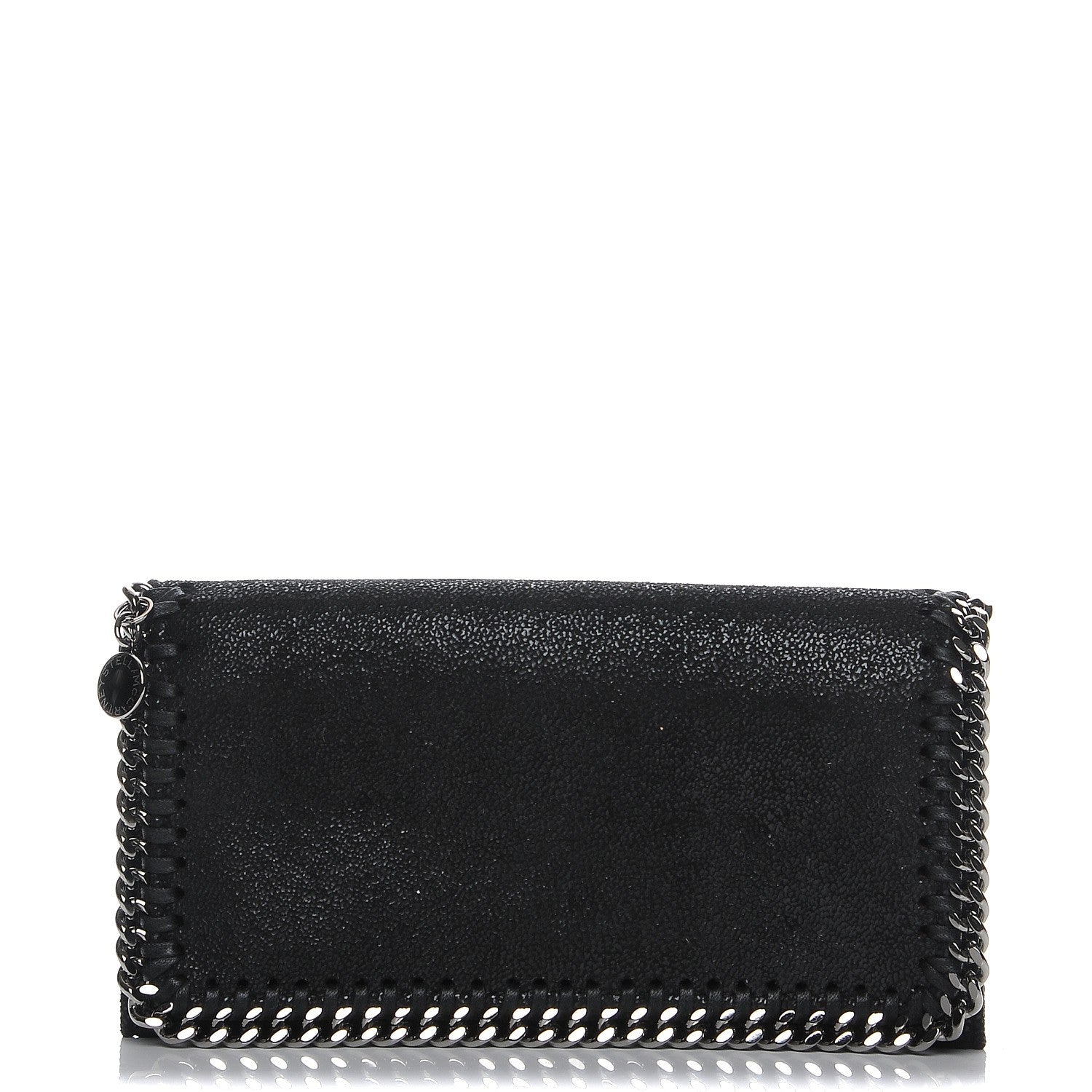 Stella McCartney Shaggy Deer Falabella Flap Wallet Black 1 of 8