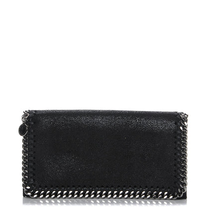 Stella McCartney Shaggy Deer Falabella Flap Wallet Black 1 of 8