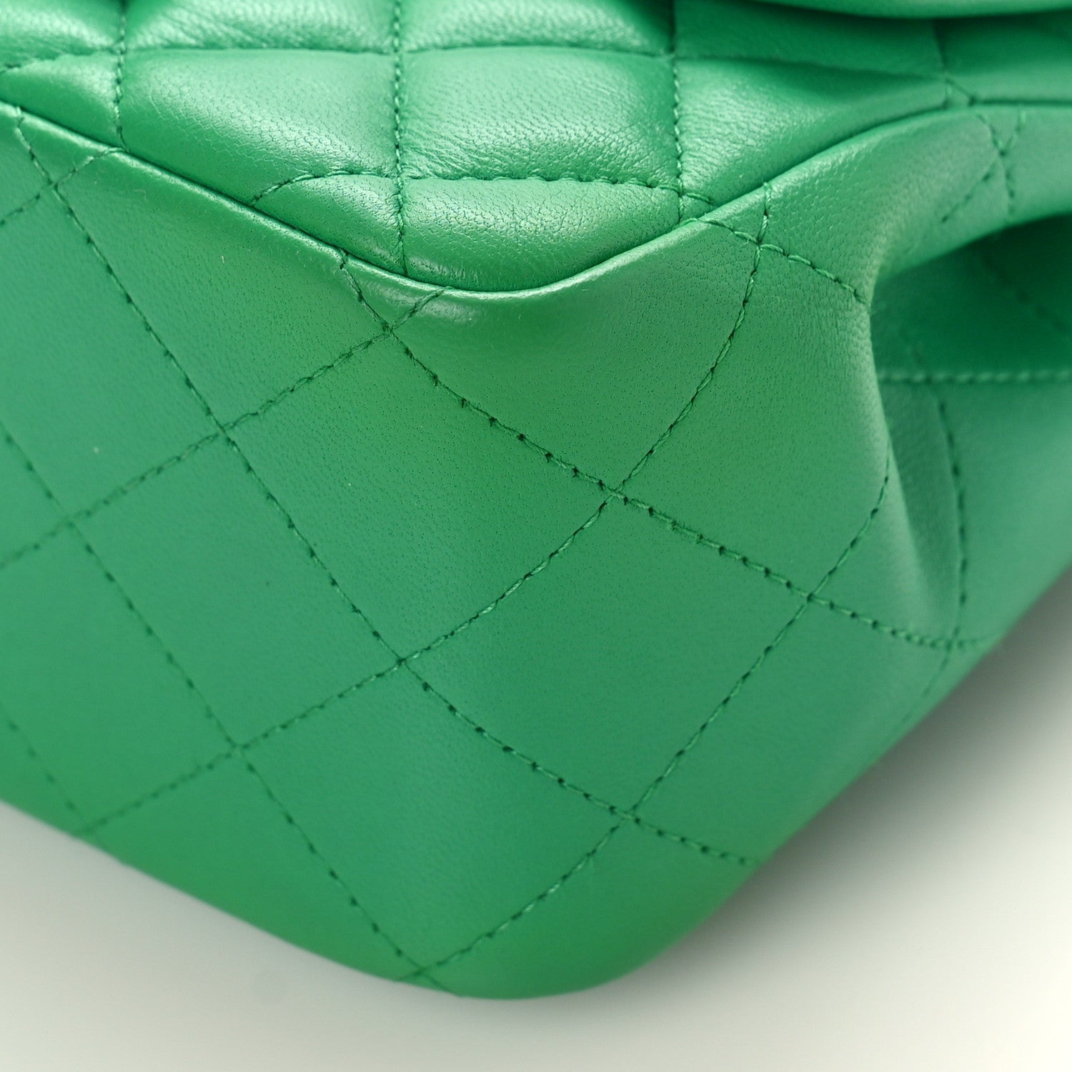 Chanel Lambskin Quilted Mini Square Flap Green 8 of 8
