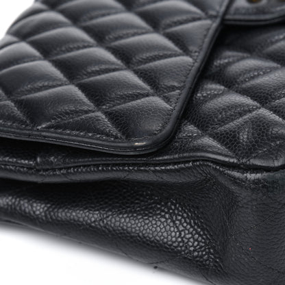 Chanel Caviar Quilted Medium Double Flap Black 35 of 39