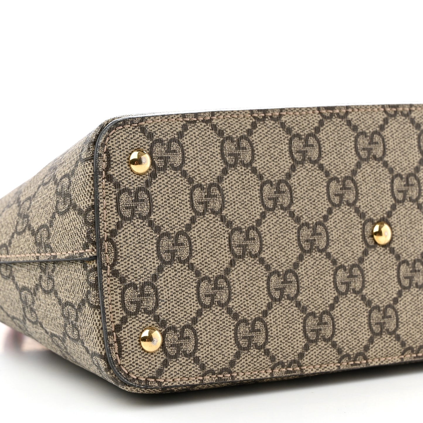 GG Supreme Monogram Mini Zip Top Tote Beige Dry Rose
